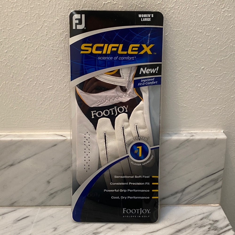 FootJoy SciFlex Women's Golf Glove - White size large